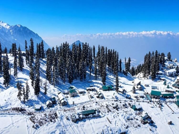 Beautiful snow-covered mountains and scenic view of Jammu Kashmir