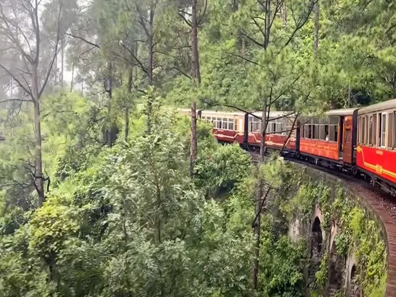 Kalka to Shimla toy train route scenic view booking ticket price timing