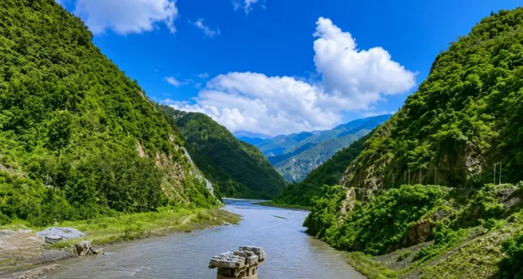 Beautiful view of Nahan Himachal tourist places and hills