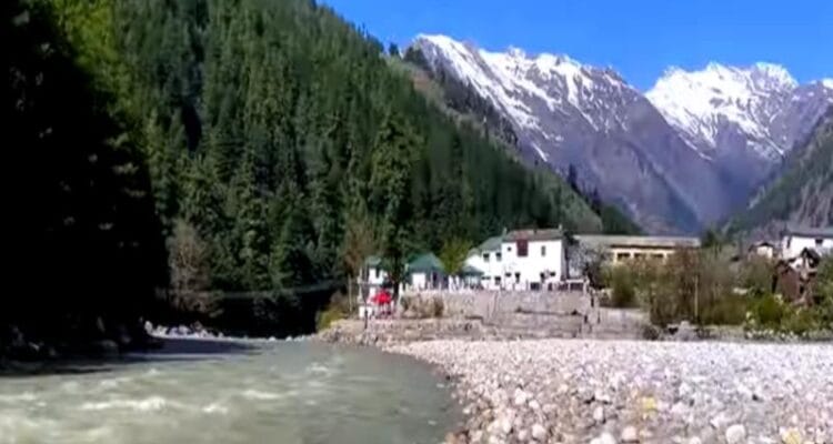 Harsil Valley Uttarakhand scenic view with weather and temperature details in Himalayas