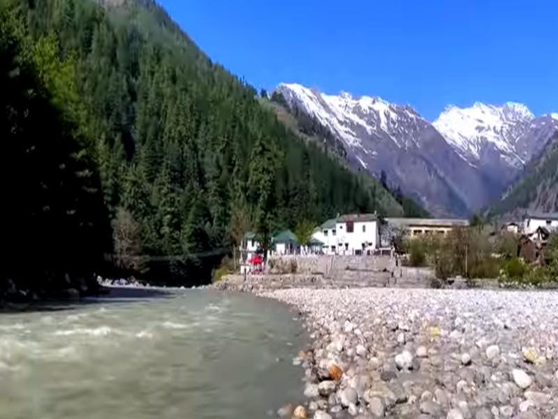 Harsil Valley Uttarakhand scenic view with weather and temperature details in Himalayas