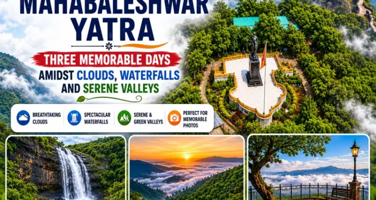 Mahabaleshwar scenic trip with clouds, waterfalls and valleys