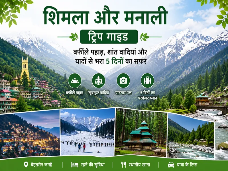 Shimla Manali snow mountains aur valley travel view