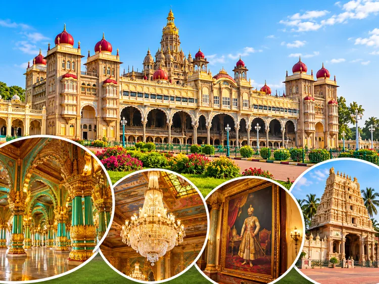 Mysore Palace ki sair, shahi mahal, sunahre khambhe aur khoobsurat bagicha
